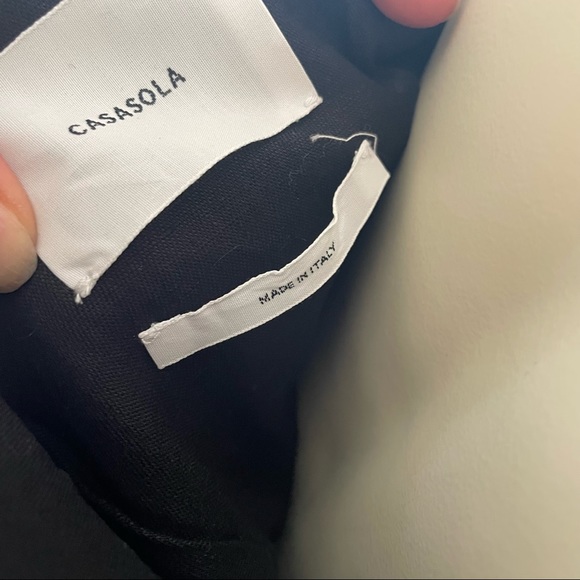 Rare Barbara Casasola linen BLACK midi pinafore spring 2017 runway collection - Picture 8 of 16